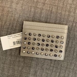 Christian Louboutin Kios Spikes Leather Card Case